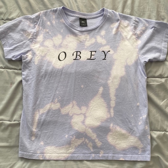 Obey Purple Acid Wash Tee - Picture 1 of 2